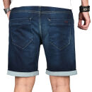 Alessandro Salvarini Herren Jeans Shorts Dunkelblau Comfort Fit O242 W30