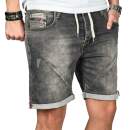 Alessandro Salvarini Herren Jeans Shorts Grau Comfort Fit...