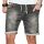 Alessandro Salvarini Herren Jeans Shorts Grau Comfort Fit O243 W32