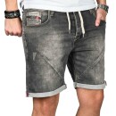 Alessandro Salvarini Herren Jeans Shorts Grau Comfort Fit O243 W33