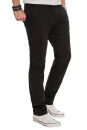 Alessandro Salvarini Herren Designer Chino Stoff Hose Schwarz Regular Fit O016 W32 L32