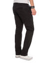 Alessandro Salvarini Herren Designer Chino Stoff Hose Schwarz Regular Fit O016 W32 L32