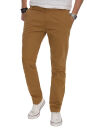 Alessandro Salvarini Herren Designer Chino Stoff Hose Camel Regular Fit O016