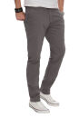 Alessandro Salvarini Herren Designer Chino Stoff Hose Grau Regular Fit O016 W32 L30