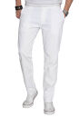 Alessandro Salvarini Herren Designer Chino Stoff Hose Weiss Regular Fit O016 W29 L30