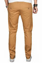 Alessandro Salvarini Herren Designer Chino Stoff Hose Camel Regular Slim O024 W38 L34