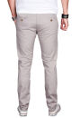 Alessandro Salvarini Herren Designer Chino Stoff Hose Hellgrau Regular Slim O024 W36 L30