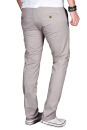 Alessandro Salvarini Herren Designer Chino Stoff Hose Hellgrau Regular Slim O024 W38 L30