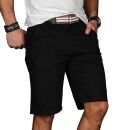 Alessandro Salvarini Herren Designer kurze Hose Schwarz Regular Fit O096