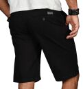 Alessandro Salvarini Herren Designer kurze Hose Schwarz Regular Fit O096