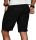 Alessandro Salvarini Herren Designer kurze Hose Schwarz Regular Fit O096