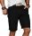 Alessandro Salvarini Herren Designer kurze Hose Schwarz Regular Fit O096