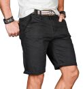 Alessandro Salvarini Herren Designer kurze Hose Anthrazit Regular Fit O096 W30