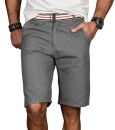 Alessandro Salvarini Herren Designer kurze Hose Grau...