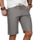 Alessandro Salvarini Herren Designer kurze Hose Grau...