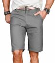 Alessandro Salvarini Herren Designer kurze Hose Grau Regular Fit O096 W29