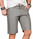 Alessandro Salvarini Herren Designer kurze Hose Grau Regular Fit O096 W30