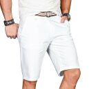 Alessandro Salvarini Herren Designer kurze Hose Weiss...