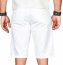 Alessandro Salvarini Herren Designer kurze Hose Weiss Regular Fit O096
