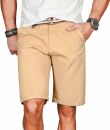 Alessandro Salvarini Herren Designer kurze Hose Beige Regular Fit O096 W29