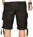 Alessandro Salvarini Herren Cargoshorts mit Gürtel O-079 - Schwarz