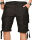 Alessandro Salvarini Herren Cargoshorts mit Gürtel O-079 - Schwarz