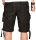 Alessandro Salvarini Herren Cargoshorts mit Gürtel O-079 - Schwarz