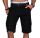 Alessandro Salvarini Herren Designer Cargo Shorts Schwarz O037 W40