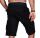 Alessandro Salvarini Herren Designer Cargo Shorts Schwarz O037 W40