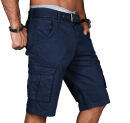 Alessandro Salvarini Herren Designer Cargo Shorts Navy O037 W34