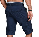 Alessandro Salvarini Herren Designer Cargo Shorts Navy O037 W34