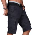 Alessandro Salvarini Herren Designer Cargo Shorts Anthrazit O037 W30