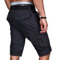 Alessandro Salvarini Herren Designer Cargo Shorts Anthrazit O037 W40