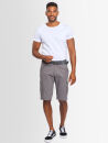 Alessandro Salvarini Herren Designer Cargo Shorts Grau O037