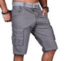 Alessandro Salvarini Herren Designer Cargo Shorts Grau O037 W29