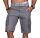 Alessandro Salvarini Herren Designer Cargo Shorts Grau O037 W29