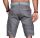 Alessandro Salvarini Herren Designer Cargo Shorts Grau O037 W42