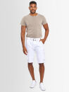 Alessandro Salvarini Herren Designer Cargo Shorts Weiss O037