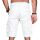 Alessandro Salvarini Herren Designer Cargo Shorts Weiss O037 W31