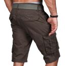Alessandro Salvarini Herren Designer Cargo Shorts Khaki O037