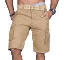 Alessandro Salvarini Herren Designer Cargo Shorts Beige O037