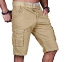 Alessandro Salvarini Herren Designer Cargo Shorts Beige O037