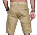 Alessandro Salvarini Herren Designer Cargo Shorts Beige O037 W38