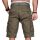 Alessandro Salvarini Herren Designer Cargo Shorts Grün O037 W29