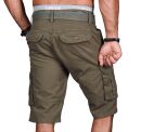 Alessandro Salvarini Herren Designer Cargo Shorts Grün O037 W34