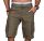 Alessandro Salvarini Herren Designer Cargo Shorts Grün O037 W34