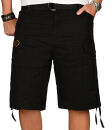 Alessandro Salvarini Herren Designer Cargo Shorts Schwarz...