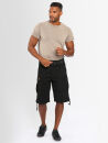 Alessandro Salvarini Herren Designer Cargo Shorts Schwarz...