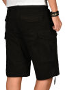 Alessandro Salvarini Herren Designer Cargo Shorts Schwarz O133