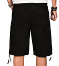 Alessandro Salvarini Herren Designer Cargo Shorts Schwarz O133